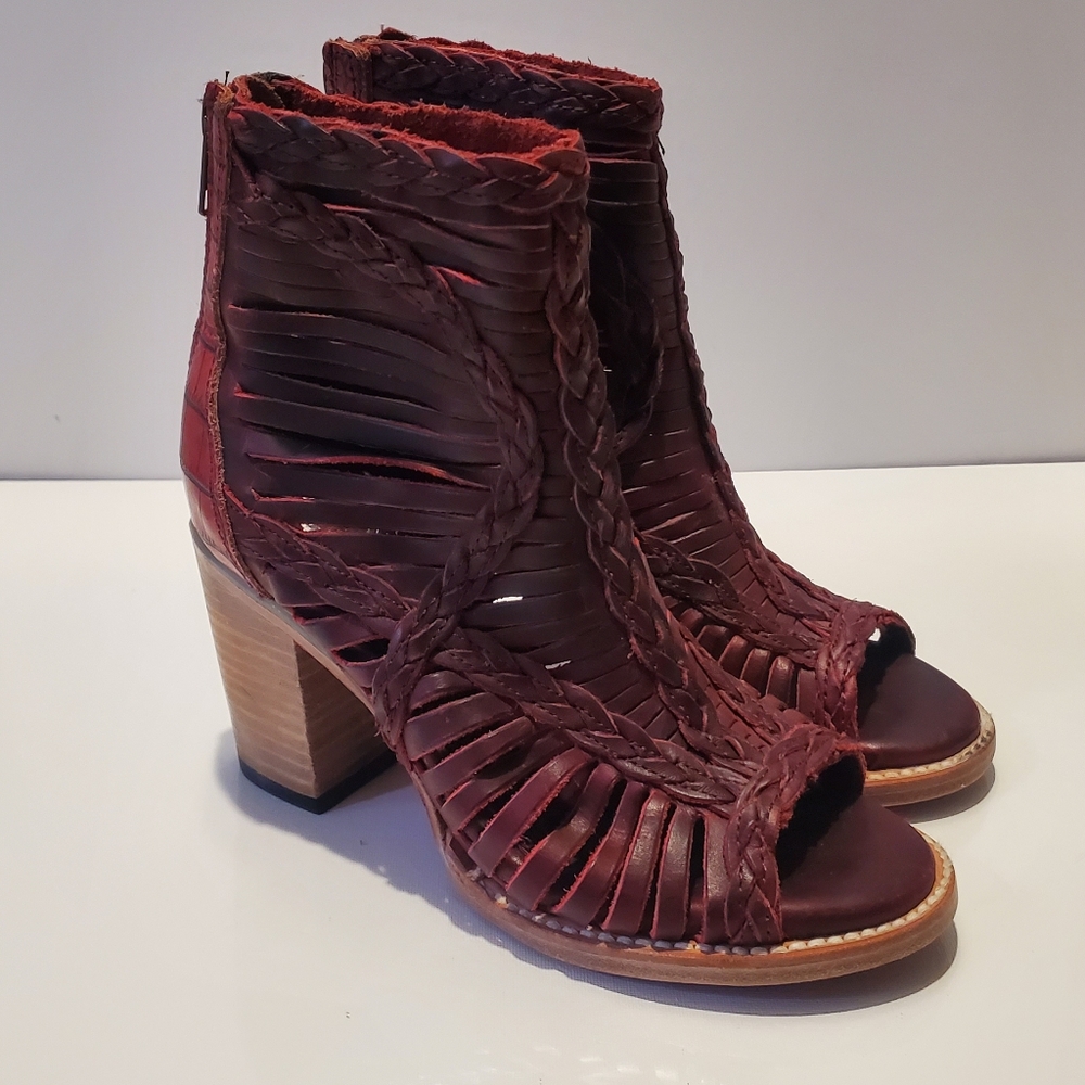 FREEBIRD - Bela Heeled Sandals In "Red Wine" - Picture 2 of 6